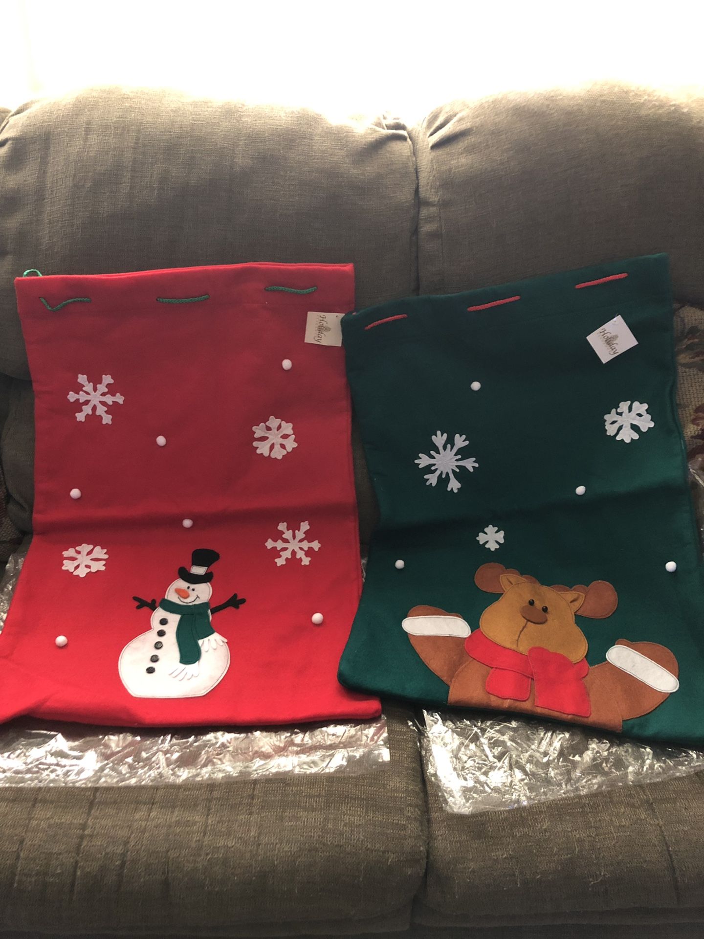 Extra large felt Christmas bags