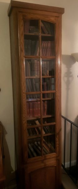 Antique Book Case w/ Antique Books