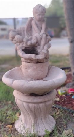Cement Angel Water Fountain
