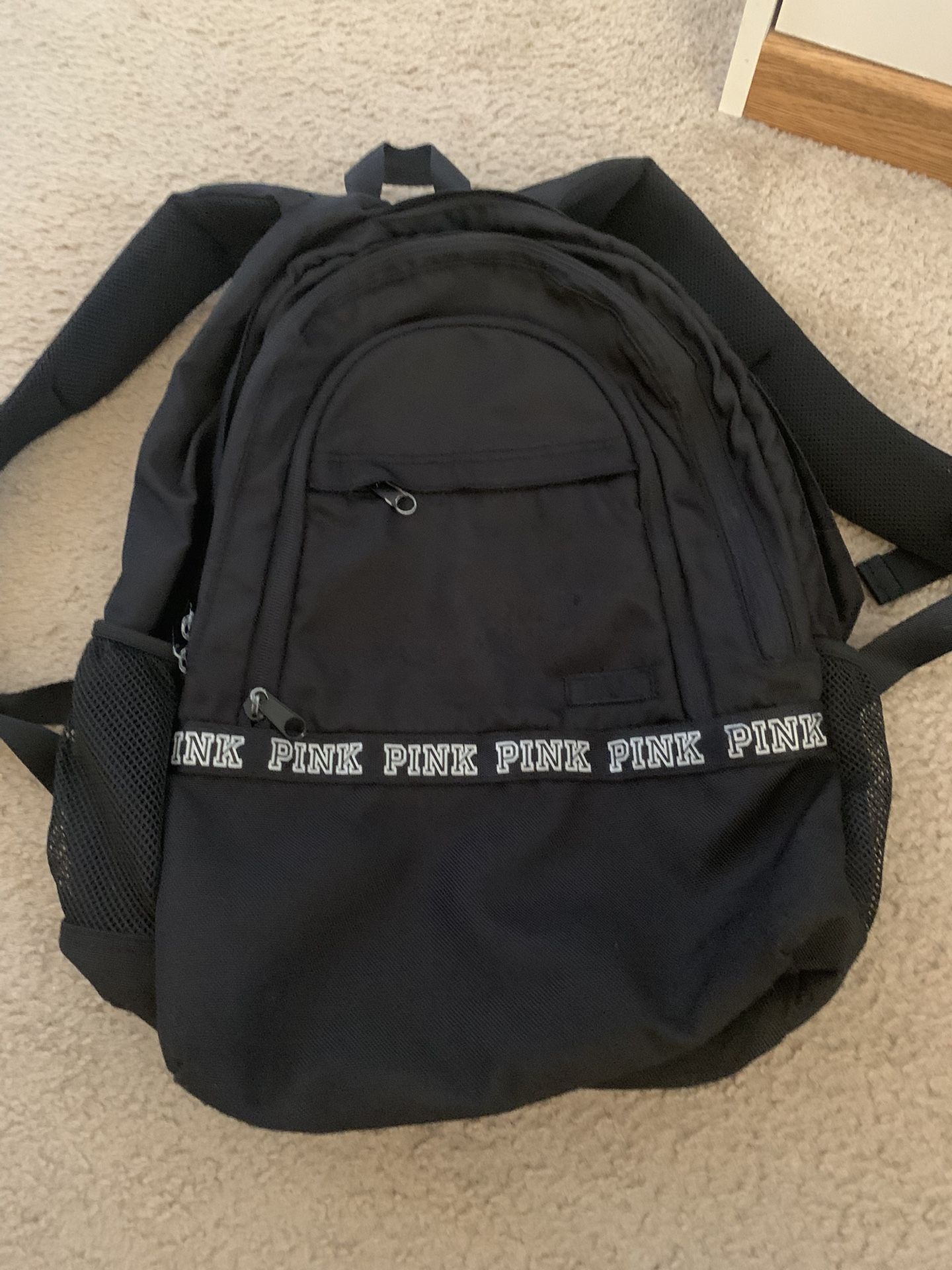 Victorias Secret Pink Bookbag Backpack Black