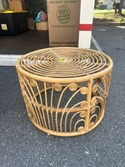 Boho style rattan coffee table base