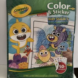 Crayola Baby Shark Coloring Pages & Stickers, 32 Pages