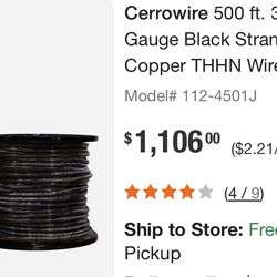 Thhn #3 wire cooper