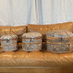 Vintage Nesting Storage Bins 