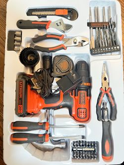 Cordless drill & tool kit for home projects