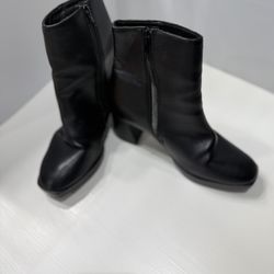 Black Ankle Boots With 2.5" Heel