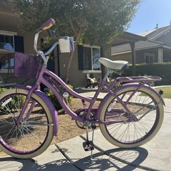 Purple Beach Cruiser Bike