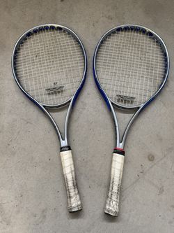 Pair Of Great Condition PRINCE O3 SPEED PORT BLUE TENNIS RACKET - 4 3/8" GRIP - 110 sq. in.