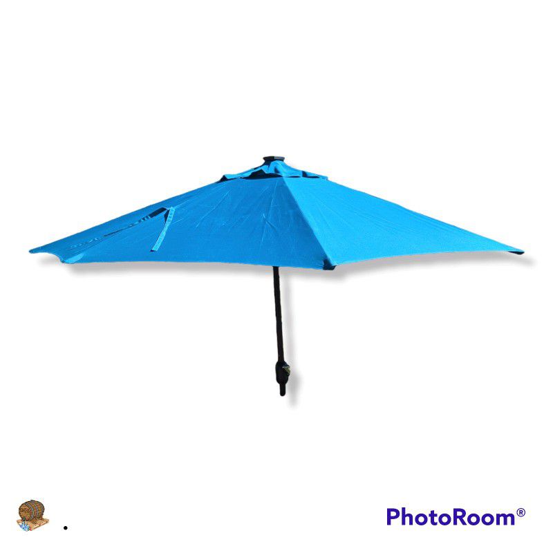 Sunnyglade 9Ft Patio Umbrella Outdoor Table Umbrella with 8 Sturdy Ribs (Blue)
