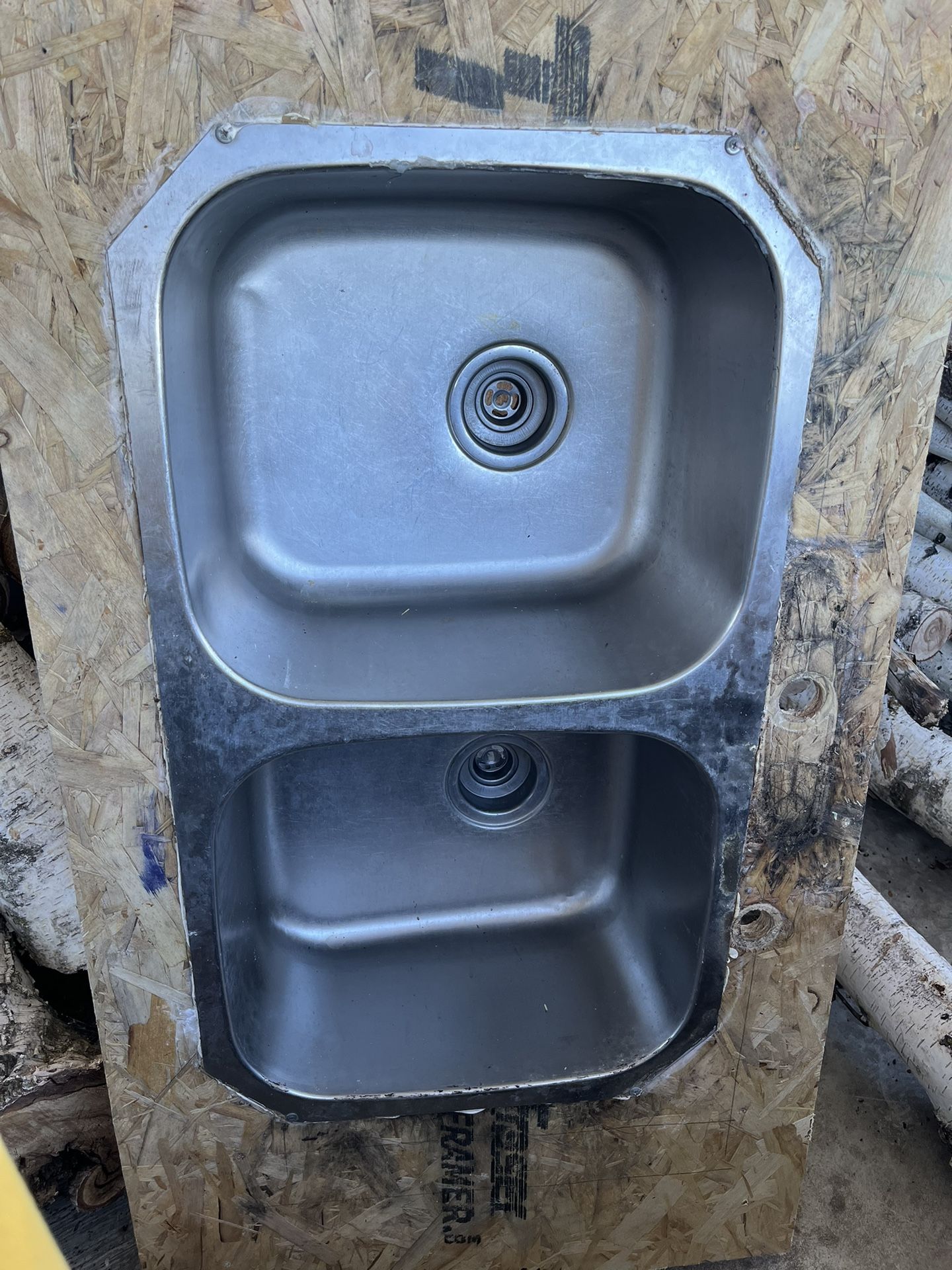 Stainless steel Double Sink With Drains