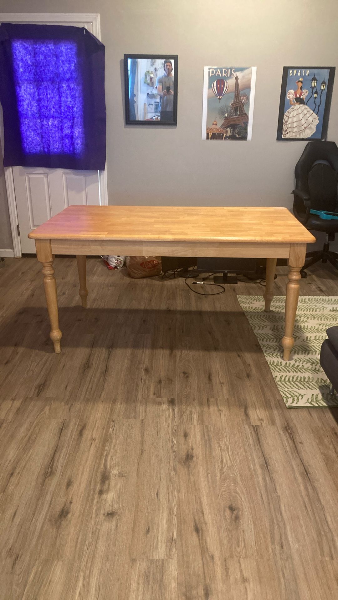 Large Hard Wood Table