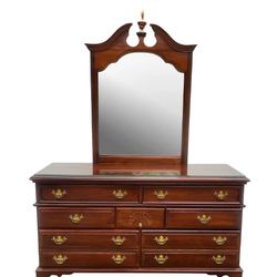 Price Drop $150 Mahogany Mirror Attached dresser 