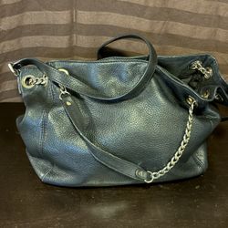 Michael Kors Black Soft Leather Slouch/hobo Bag