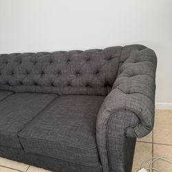 French tufted Mid Century Modern Couch 