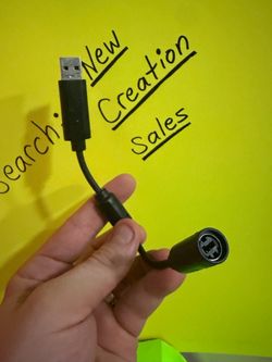 9 inch Xbox 360 Controller USB Breakaway Cable Adapter Black for Wired Controller PC Racing Wheel Guitar Hero Rock Band Guitar Dongle Connector Cord