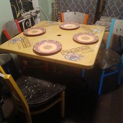 Table And Chairs  With Plates 8