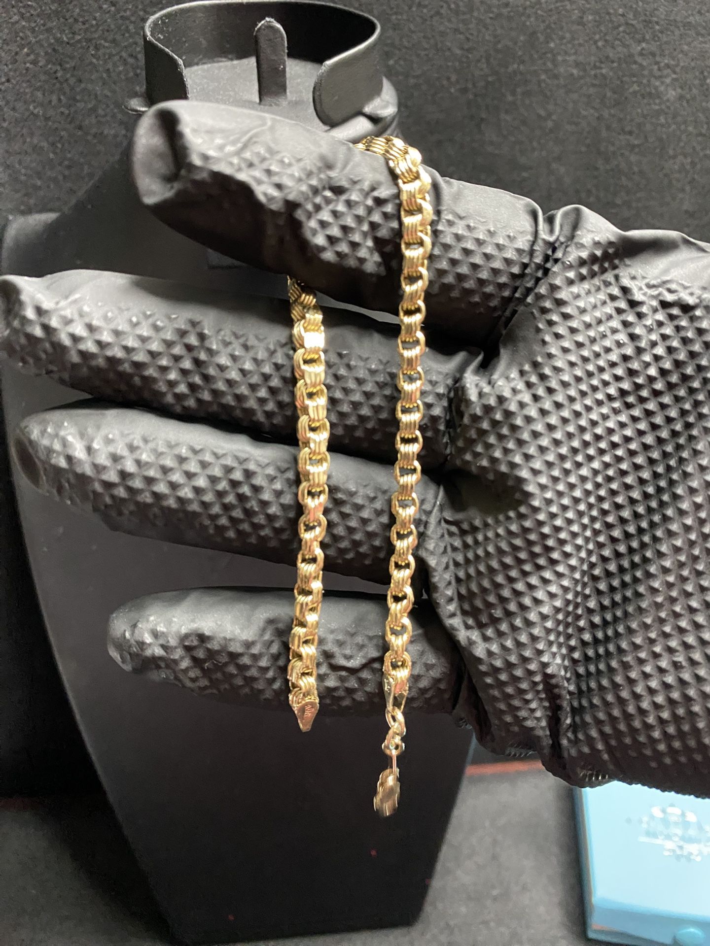 10k Gold Chino Link Bracelet 8-8.5