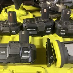 Ryobi tool Set With 4 Batteries