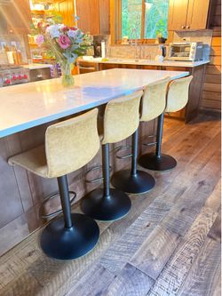 4 swivel bar chairs