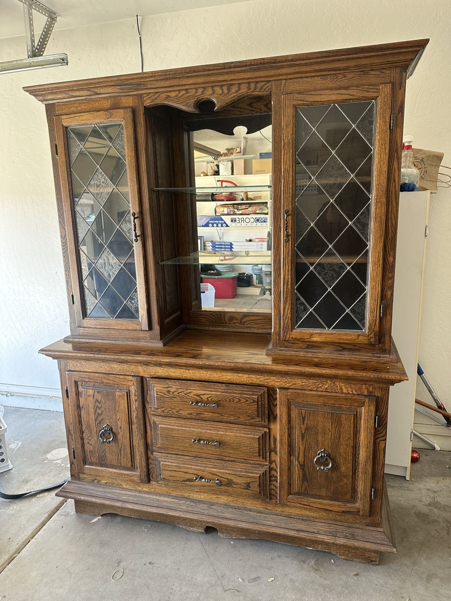 Oak China Hutch