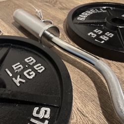 BRAND NEW Olympic Curl Bar With Pairs From 5s To 35s