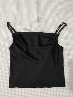 Black Satin Zara Top
