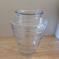 12" Beautiful VINTAGE Magnolia Glass Vase Decor 