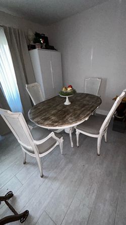 Farm-house style dining room table and chairs