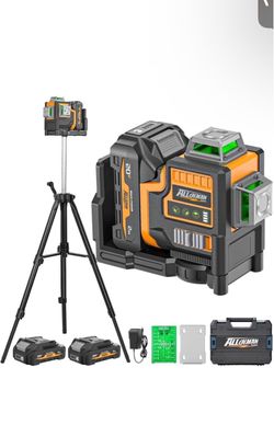 20V Laser Level with Tripod, 3x360° Self-Leveling Laser level, 3D Lazer Leveler Tool