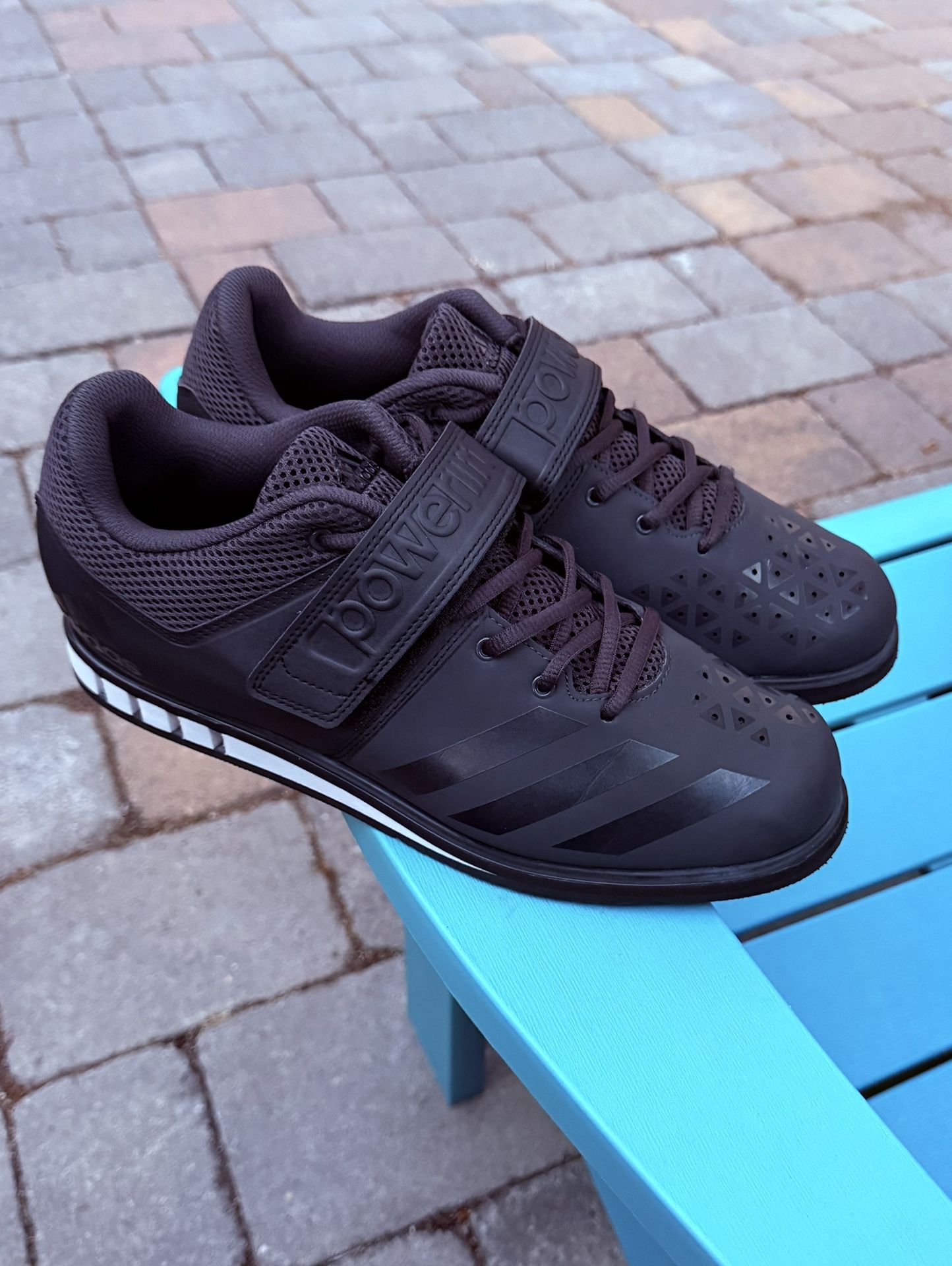 Mens Adidas Powerlift 3.1 Black Chalk Edition Weightlifting...
