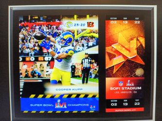 Los Angeles Rams SB LVI Photo Ticket Plaque  $40 Each