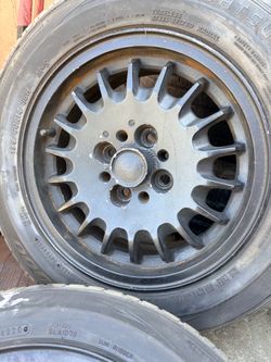 Set of 4 tires n spare 4 lug bolt pattern 4x100mm wheels size 195/60/R14