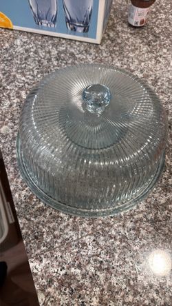 Vintage Anchor Hocking cake Plate and Punch Bowl