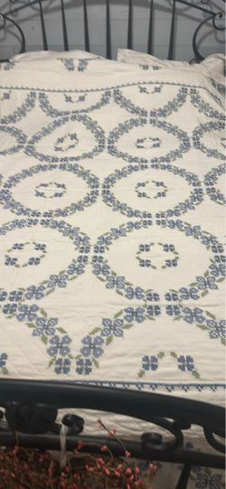 Beautiful cross stitch quilt