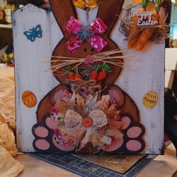 Cute Bunny Sign, 14"Inches Tall