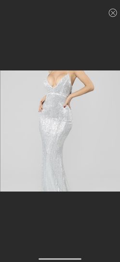 Silver Sequin Dress