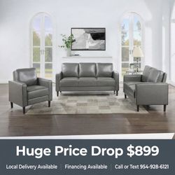Brand new dark grey sofa set- buy now pay later $39 down