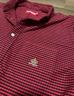 Supreme crown long sleeve shirt red