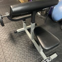 Hammer Curl With Bar And Weights