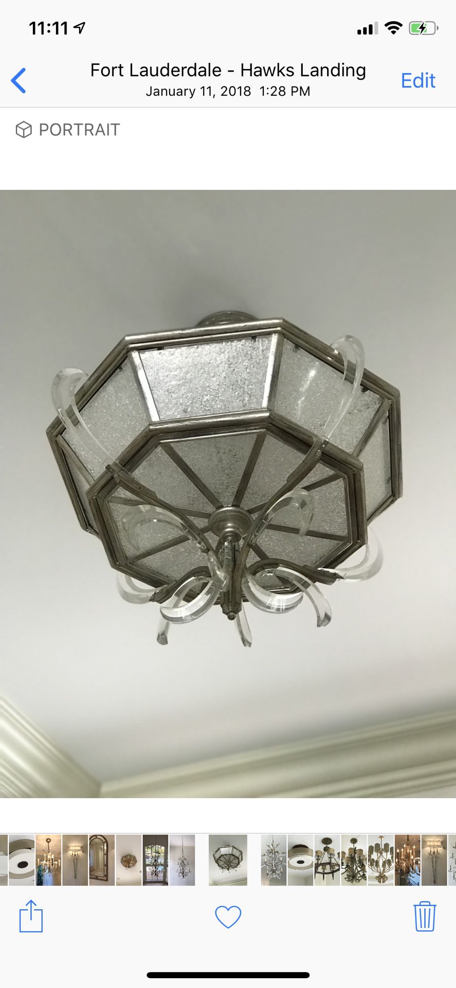 Fine Art Lamps Light Fixture - $499 - Retail is $6400 - Beveled Arc Collection