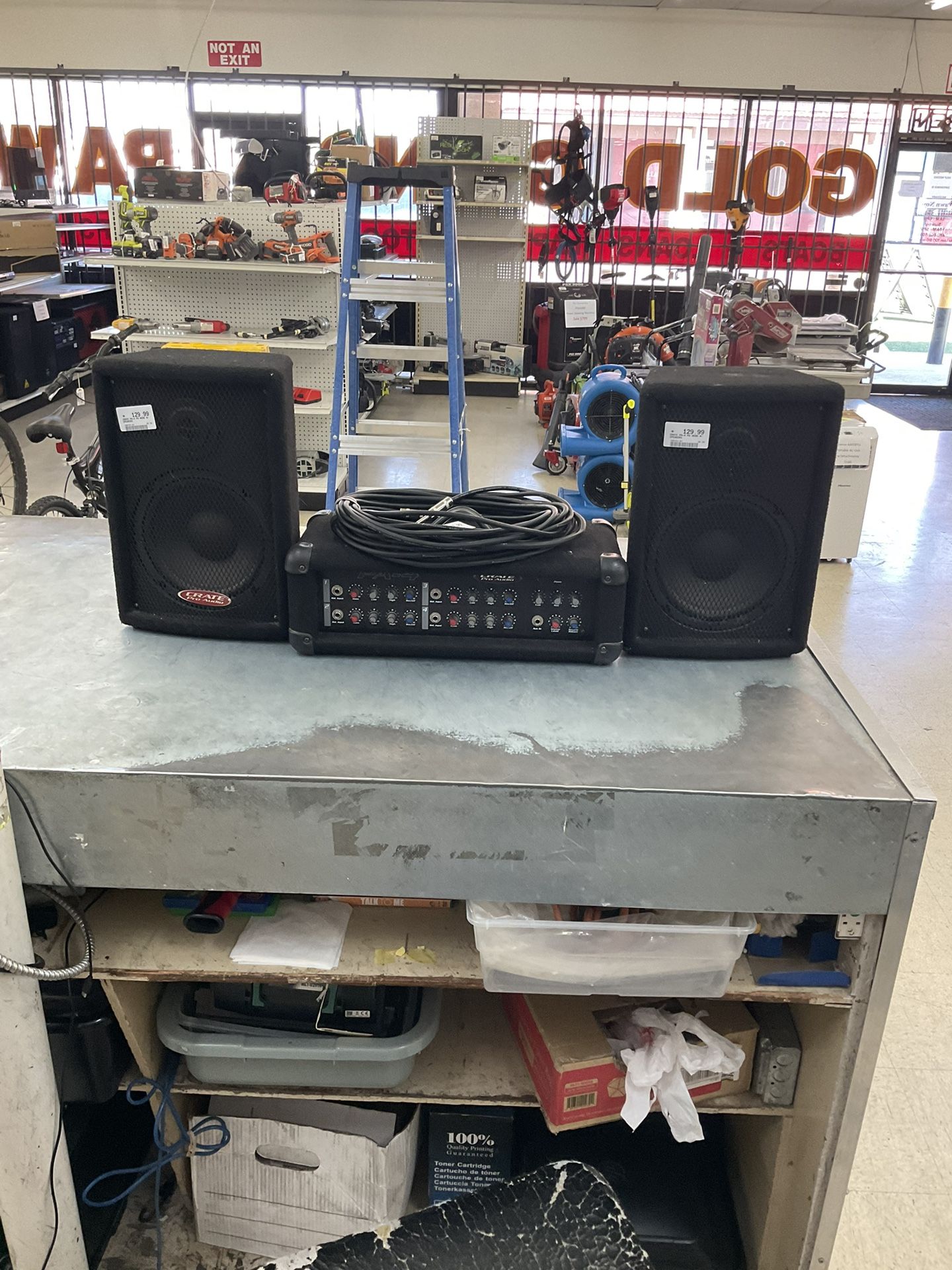 Crate PA-4 PA System W/ Speakers