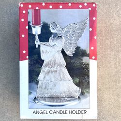 Vintage 90’s Silver Plated Christmas Angel Candle Holder Home Decor