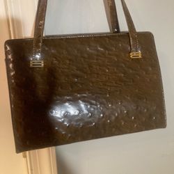 1940s-50s Leather Satchel Style Purse
