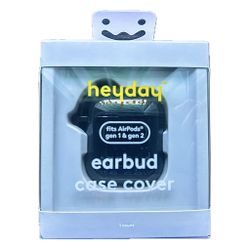 (NEW) Heyday Earbud Case Cover for Air Pods Gen. 1 & 2 - Black 