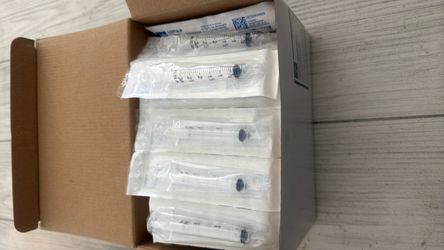 Box of Disposable syringes without needles