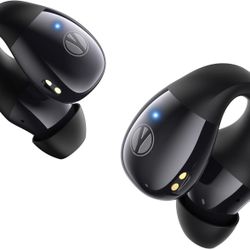 Clip on Earbuds, Open Ear Earbuds Wireless Bluetooth 5.4 with Mic, Open Ear Headphones with Charging Case LED Display, 44H Play, IP54 Waterproof, Ligh