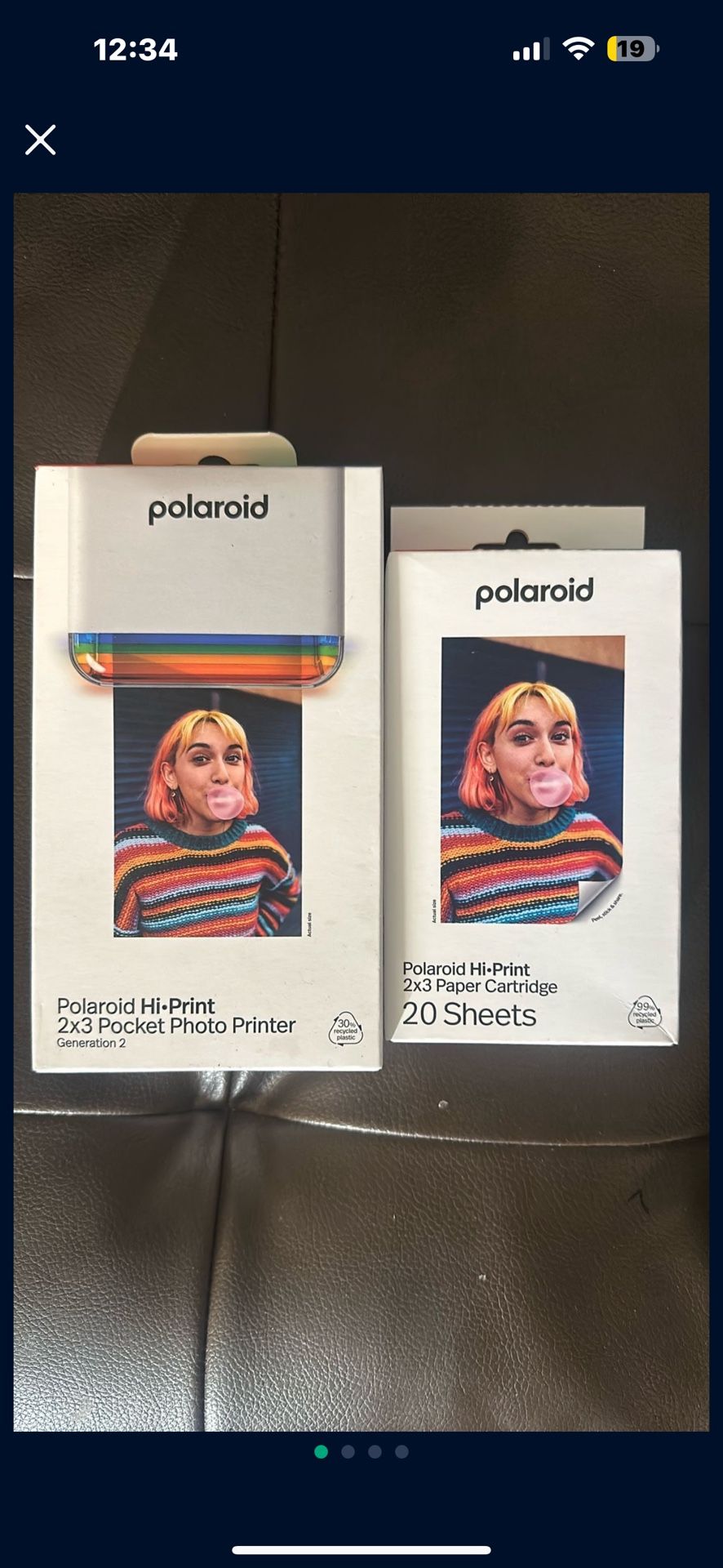 Polaroid Hi-Print 2x3 Printer & 20 Sheets Printer Cartridge *BRAND NEW*