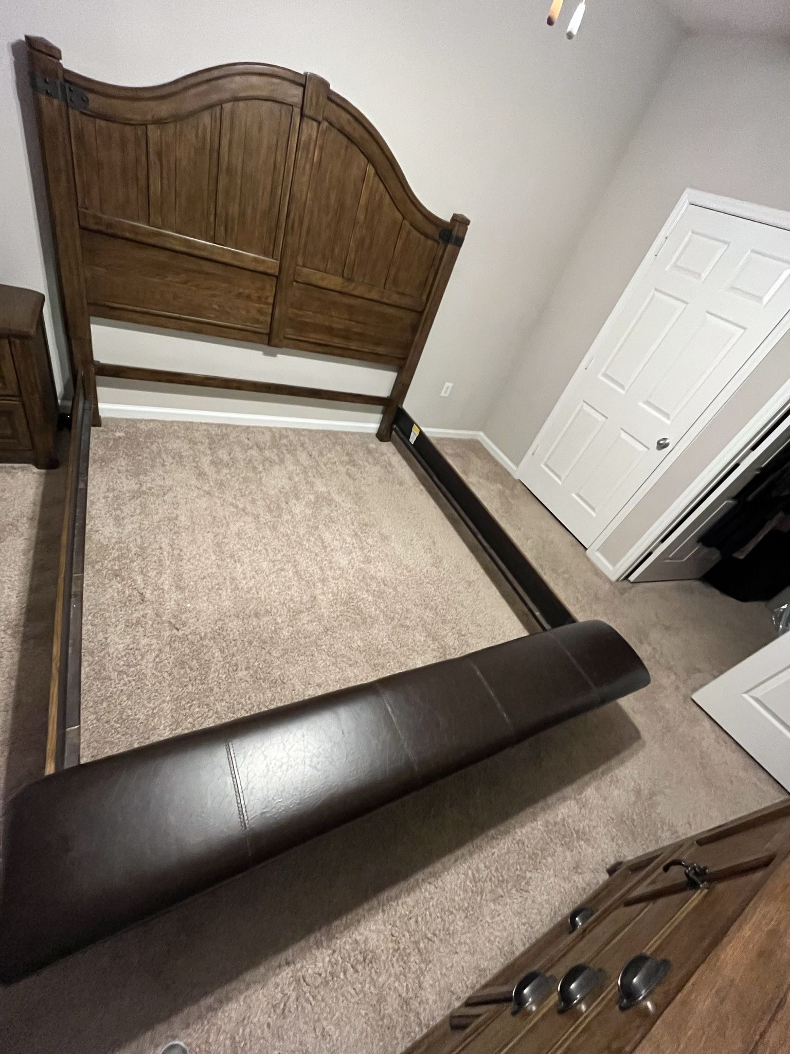 King Bed Frame With Slat Supports