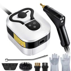2500W Portable Steam Cleaner with 14-Piece Accessory Kit, Couch, Grout, & Car