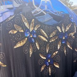 100%silk Beaded Gown
